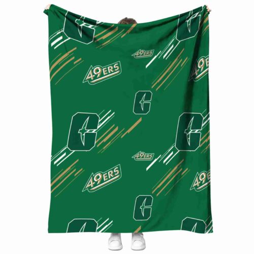 charlotte 49ers fan spirit green blanket best selling