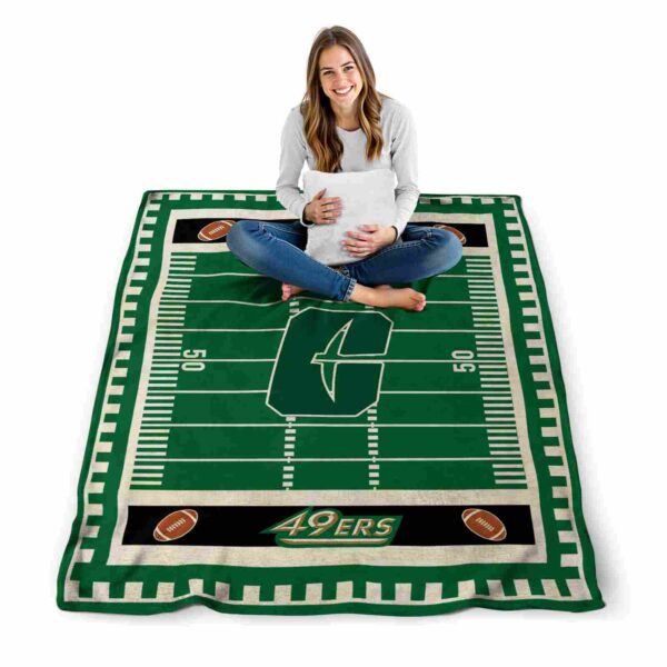 charlotte 49ers football field green blanket high quality