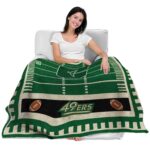 charlotte 49ers football field green blanket latest model