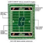 charlotte 49ers football field green blanket new arrival