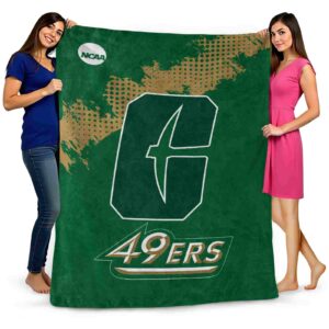 charlotte 49ers grunge texture green blanket fashion forward
