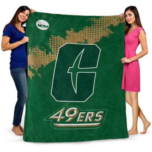 charlotte 49ers grunge texture green blanket fashion forward