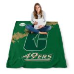 charlotte 49ers grunge texture green blanket high quality