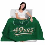 charlotte 49ers grunge texture green blanket latest model