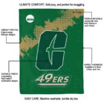 charlotte 49ers grunge texture green blanket new arrival