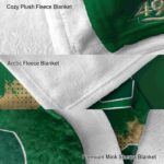 charlotte 49ers grunge texture green blanket premium grade