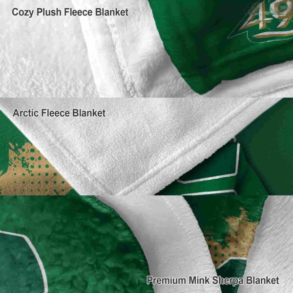 charlotte 49ers grunge texture green blanket premium grade