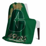 charlotte 49ers grunge texture green blanket top rated
