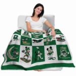 charlotte 49ers mickey minnie green white blanket latest model