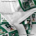 charlotte 49ers mickey minnie green white blanket premium grade