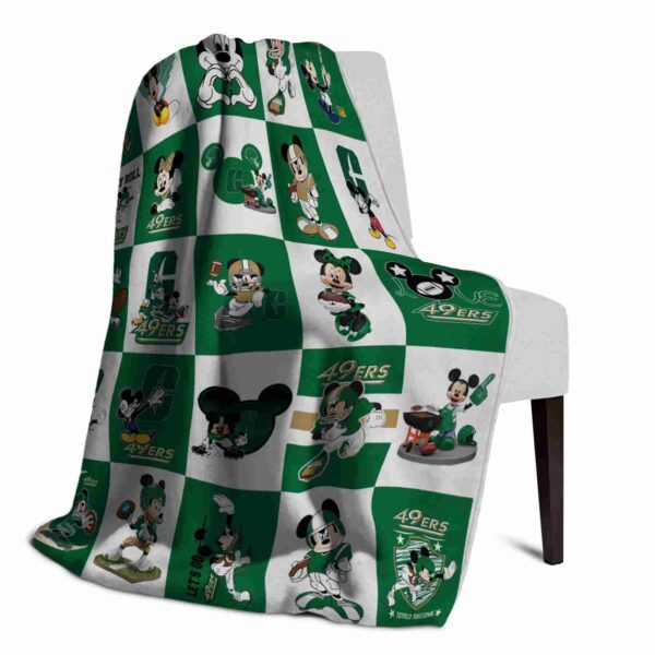 charlotte 49ers mickey minnie green white blanket top rated