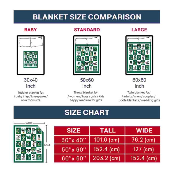 charlotte 49ers mickey minnie green white blanket trendy