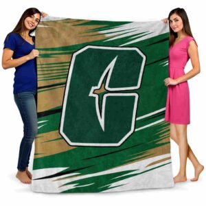 charlotte 49ers paint streaks green white blanket fashion forward