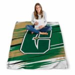 charlotte 49ers paint streaks green white blanket high quality
