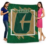 charlotte 49ers splatter effect green blanket best selling