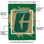 charlotte 49ers splatter effect green blanket best selling