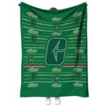 charlotte 49ers striped pattern green blanket best selling