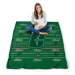 charlotte 49ers striped pattern green blanket high quality