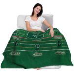 charlotte 49ers striped pattern green blanket latest model