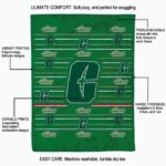 charlotte 49ers striped pattern green blanket new arrival