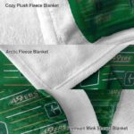 charlotte 49ers striped pattern green blanket premium grade