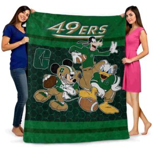 charlotte 49ers three musketeers green blanket fashion forward