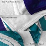 charlotte hornets brushstrokes teal white blanket premium grade