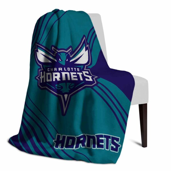 charlotte hornets diagonal stripes teal blanket top rated