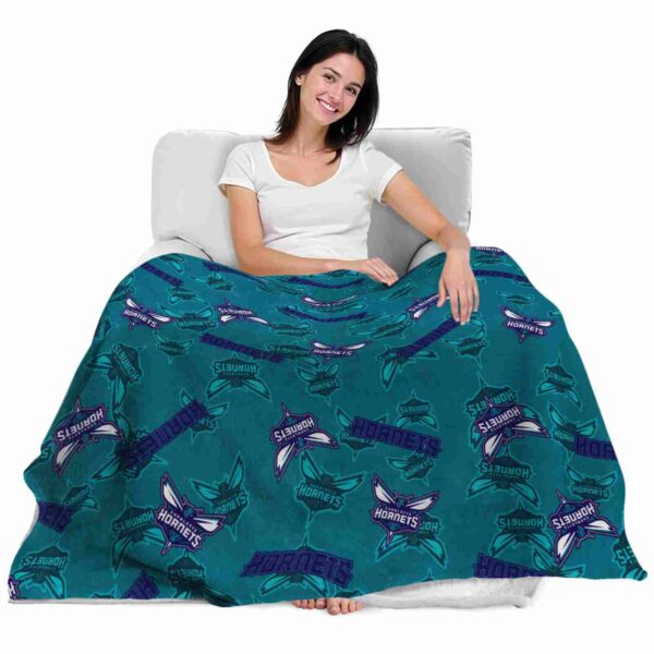 charlotte hornets diehard fans teal blanket latest model