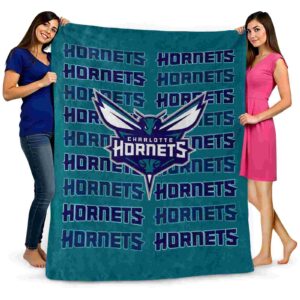 charlotte hornets fan pride teal blanket fashion forward