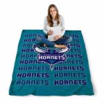 charlotte hornets fan pride teal blanket high quality