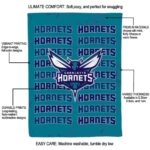 charlotte hornets fan pride teal blanket new arrival