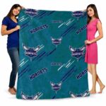 charlotte hornets fan spirit teal blanket best selling