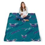 charlotte hornets fan spirit teal blanket best selling