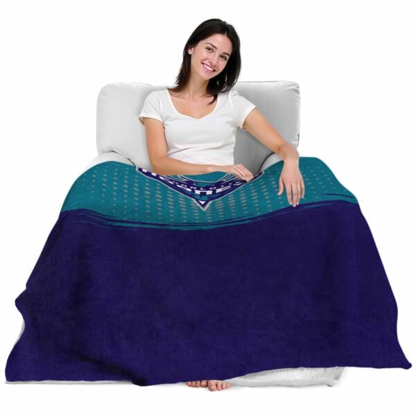 charlotte hornets gradient dots teal blanket latest model