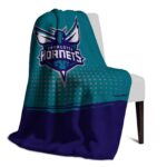 charlotte hornets gradient dots teal blanket top rated