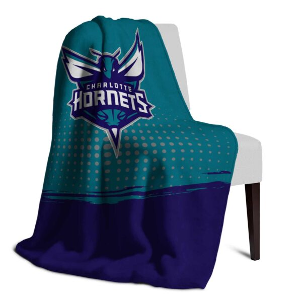 charlotte hornets gradient dots teal blanket top rated