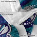 charlotte hornets paint streaks teal white blanket premium grade