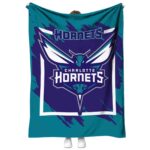 charlotte hornets splatter effect teal blanket best selling