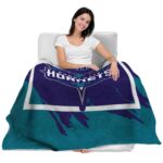 charlotte hornets splatter effect teal blanket best selling