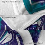 charlotte hornets splatter effect teal blanket best selling