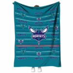 Charlotte Hornets Striped Pattern Teal Blanket 1 charlotte hornets striped pattern teal blanket best selling