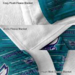 charlotte hornets striped pattern teal blanket best selling