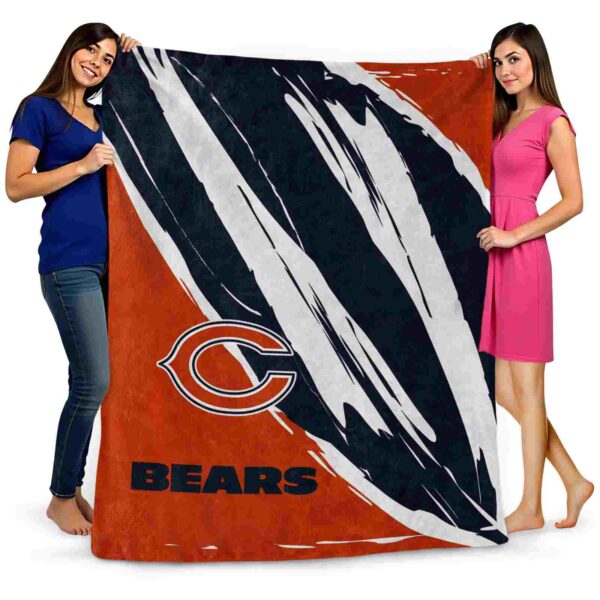 chicago bears brushstrokes blue white blanket fashion forward