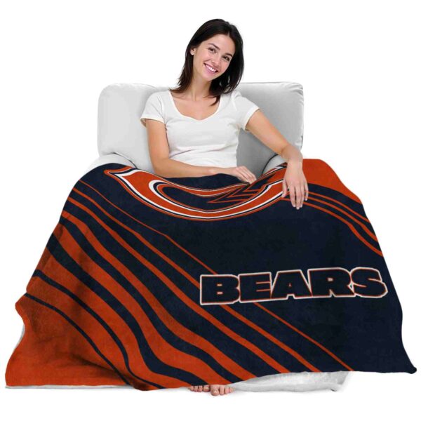 chicago bears diagonal stripes blue blanket latest model