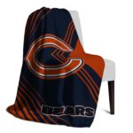 chicago bears diagonal stripes blue blanket top rated