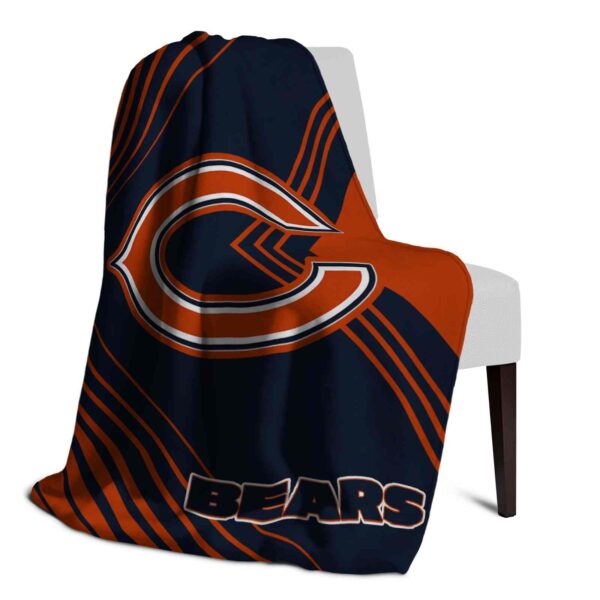 chicago bears diagonal stripes blue blanket top rated