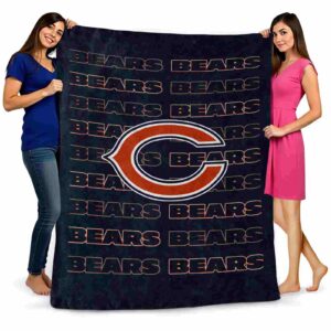 chicago bears fan pride blue blanket fashion forward