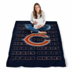 chicago bears fan pride blue blanket high quality