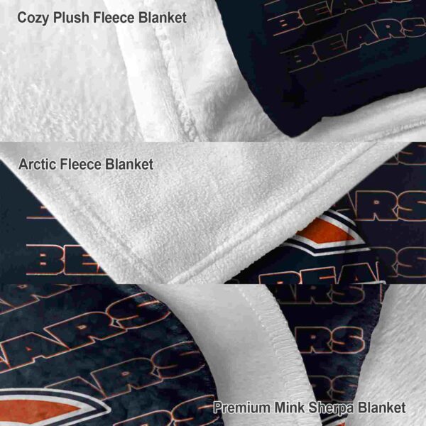 chicago bears fan pride blue blanket premium grade